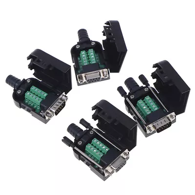 DB9 Connector Male Female 9 Pin Plug Wire Sleeve RS232 RS485 Breakout Termina-hf • $2.94