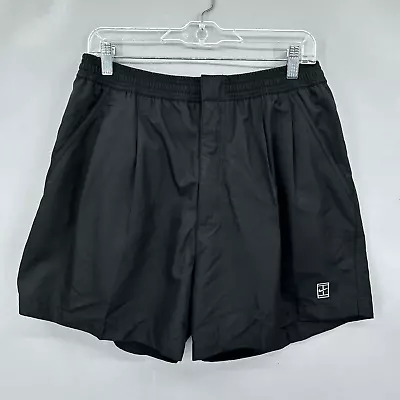 Vintage Nike Challenge Court Shorts Mens Large Black Pickle Tennis 90s Pleated • $32.24