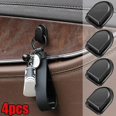 4pcs Black Car Interior Hook Organizer Hanger Sunglasses Holder Clip Accessorie • £3.30