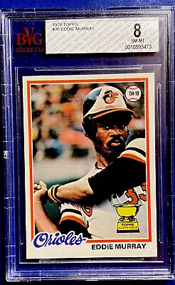 1978 Topps #36 Eddie Murray Rc Hof Baltimore Orioles Bvg 8 Nm-mt • $43