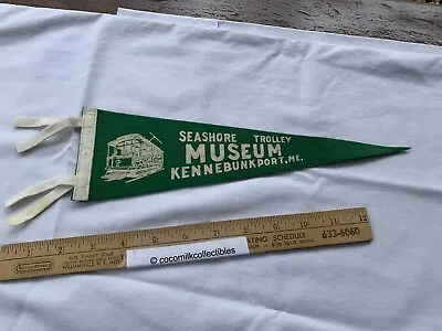 Vint 1960's Small Felt Pennant Souvenir Seashore Trolley Museum Kennebunkport ME • $24.99