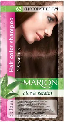 Marion Hair Color Shampoo In Sachet Lasting 4-8 Washes - 63 – Chocolate Brown • £4.80