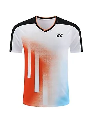 Yonex Unisex Badminton Short Sleeve T-Shirt Tennis Clothes Polyester Sports Tops • £12