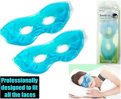 GEL EYE MASK Hot Cold Cooling Soothing Relief Tired Eyes & Headache Relaxing Pad • £3.19