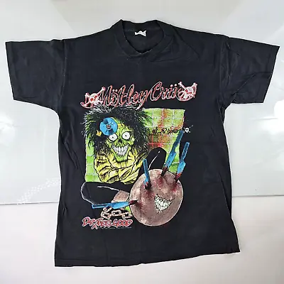 Vintage 1989 Motley Crue Dr Feelgood Band Concert Tour T-Shirt Pushead Adult L • $199.95