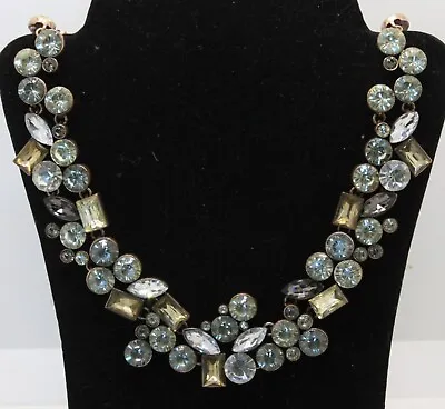 $5.99 • Buy Gorgeous 21” Light Yellow And Clear Rhinestone Necklace Signed Zara