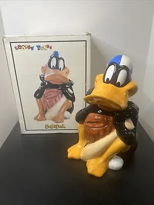 Vintage  1993 Warner Bros Looney Tunes Daffy Duck-Baseball Cookie Jar Ceramic • $24.99