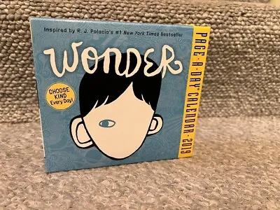 Wonder Desk Calendar 2019  Choose Kind Everyday  By RJ Palacio New • $12.95