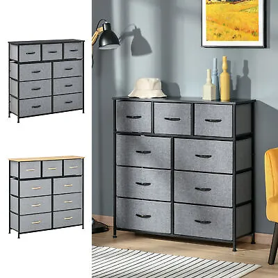 9 Drawers Storage Chest Dresser Storage Organizer Unit W/ Foldable Fabric Bins • $88.99
