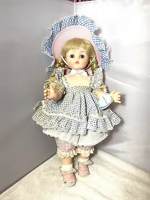 Vintage Madame Alexander Doll Kelly Blue Gingham 20  Tall • $125