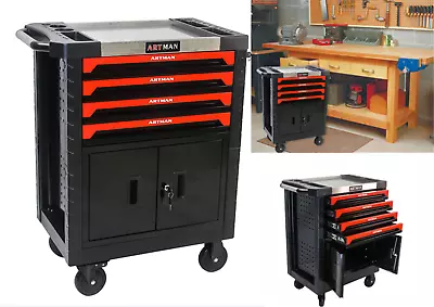 4 Drawer Rolling Tool Cart Chest Garage Storage Cabinet Tool Box W/lock & Wheels • $439.99