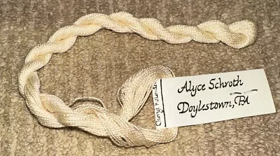 Vintage Alyce Schroth Hand Dyed Spun Silk 20yds Lt. Yellow Embroidery Floss • $9.97