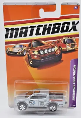 Matchbox Superfast Mitsubishi L200 Warrior Blue. MBX 77/ 2010. Int. Long Card • $9.90