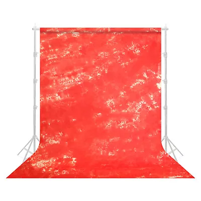 LS 10' X 12' Ft Premium Red Orange Photo Backdrop - Abstract Retro Background • $53.52