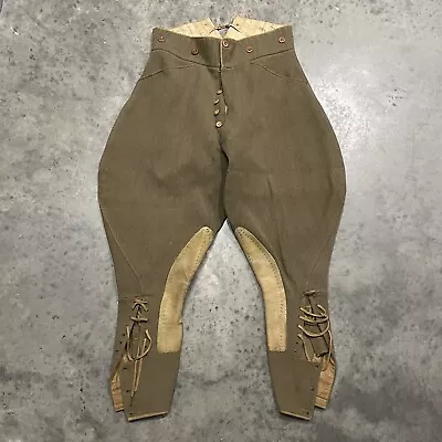 Vintage 1900s Breeches Riding Jodhpurs Pants Equestrian Breeches Pants Size 30 • $59.99