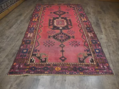 Geometric Turkish Vintage RugAnatolian Farmhouse HandMade Rug 4.6x8 Ft • $0.99