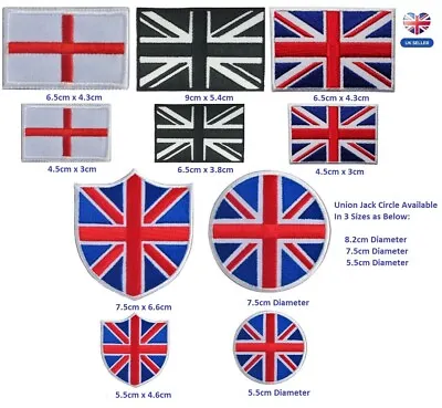 £2.99 • Buy Union Jack And England Flag Iron On / Sew On Embroidered Patch Badge Transfer