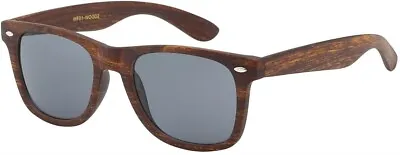 Mens Womens CLASSIC VINTAGE RETRO Style SUNGLASSES Faux Wood Wooden Brown Frame • $9.95