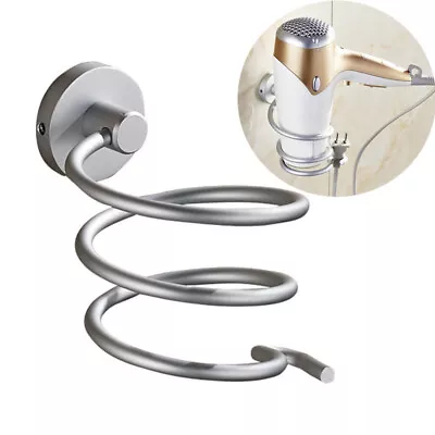 Wall Mount Hair Dryer Rack Holder Bathroom Space Aluminum Shelf Storage Stand AU • $12.33