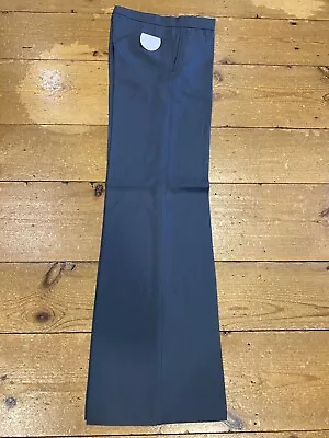 £20 • Buy KABIUS Original 1970’s Flared Trousers Poly Dark Airforce - 29/34 C.1974