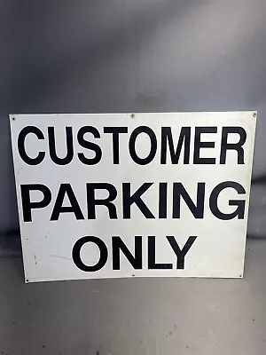 Vintage Service Gas Station Customer Parking Only Metal Sign Repair Shop Auto • $119.22