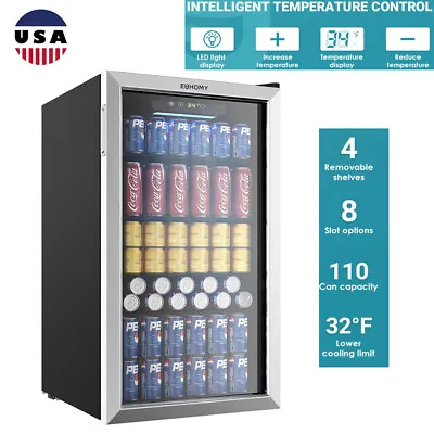 Beverage Beer Refrigerator Cooler 126 Can Mini Fridge W/ Adjustable Shelves New • $215.45
