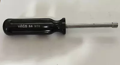 Nice  Vintage VACO Nut Driver 3/16” S6 Hollow Shaft 3” Black Made In USA • $6.99