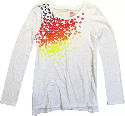 Epic Threads Big Girls' Graphic-Print T-Shirt Long Sleeve Small 49-54  52-63 Lbs • $8.98