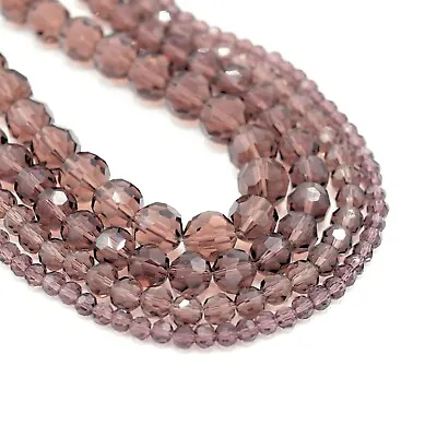 Faceted Round Glass Beads 4mm6mm8mm10mm For Jewellery Making - Pick Colour • £2.60