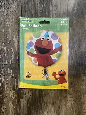 Sesame Street 17 Inch Round Shape Birthday Foil Balloon Elmo New In Pack • $10
