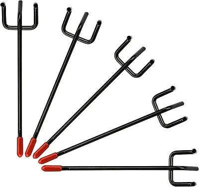 4-Inch Pegboard Hooks Hanger Organizer Assortment With Red Cap 50-Piece Black • $12.19