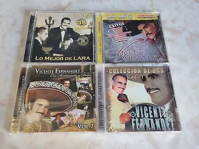 VICENTE FERNANDEZ LO MEJOR DE LARA CD MEXICAN EDITION 35 Aniversario Lot Of 4  • $26