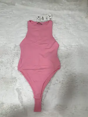 $12 • Buy ZARA Pink Halterneck Bodysuit Small ( New With Tags )