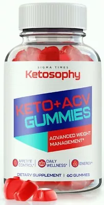 Ketosophy ACV Keto Advanced Weight Loss Gummies To Burn Stubborn Fat 60ct • $19.95