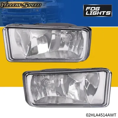 Fit For 07-13 Chevy Silverado 1500 2500 3500 Tahoe ​Clear Bumper Fog Lights Pair • $18.24