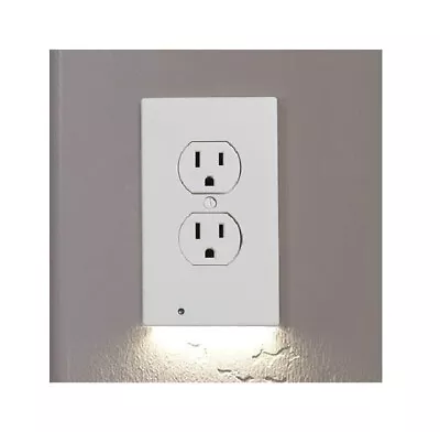 Outlet Night Lights With Built-In LED Night Lights - White Duplex  (10-Pack) • $52.95