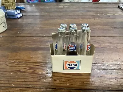 Six Pack Miniature Pepsi Bottles Glass With Carton 3” • $45