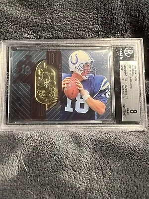 Peyton Manning 1998 Ud Spx Finite Football #181 Rookie Rc /1998 Colts Bgs 8  • $2000