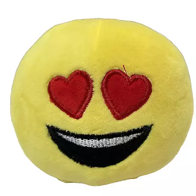 Imoji PMI Kids World Plush Smiley Face Ball Magic Time Yellow Red Black 4  Round • $12.52