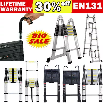 8-20FT Multi Purpose Aluminum Telescopic Ladder Folding Extension Step Non-Slip • $76.34