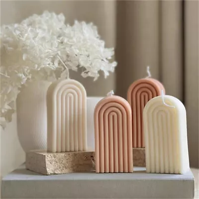 2 Styles Rainbow Arch Silicone Mold Crystal Candle Mould DIY Handcraft UK • £8.83