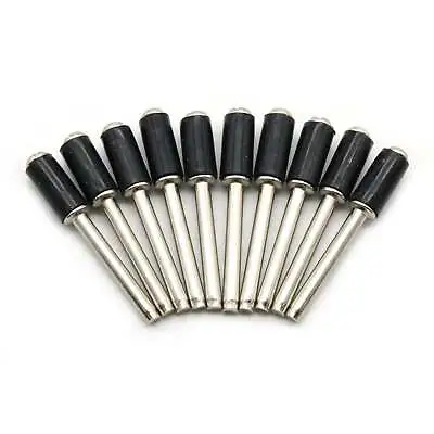 TEMO 10 Pc 1/4  Rubber Mandrel Sand Drum Holder 1/8  Shank Fit Rotary Tool • $6.99