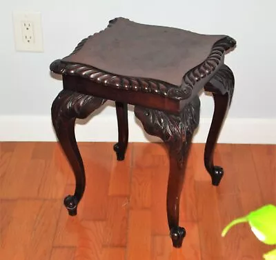 Antique Solid Mahogany Chippendale Style Table Stand • $445.50