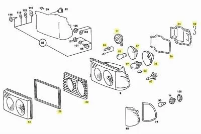 Mercedes Headlight Assembly Right New OEM W123 Euro • $605