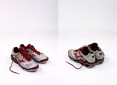 Vintage Mizuno Wave Tornado 4 9KV-99063 Silver/Red Sneakers US10 UK9 • $95