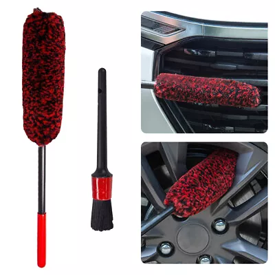 For Car Wheel Rim Cleaning Brush Exterior Anti Static Tire Woolies Flexible • $21.11