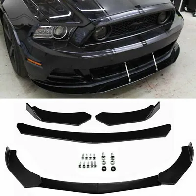 Gloss Front Bumper Spoiler Lip Kit Splitter For Ford For Mustang GT Coupe 2-Door • $42.95