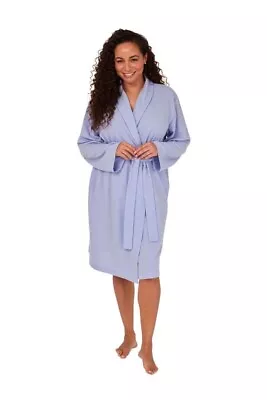 Ladies Long Sleeve Waffle Summer Dressing Gown To Fit UK 14-16 • £12.99