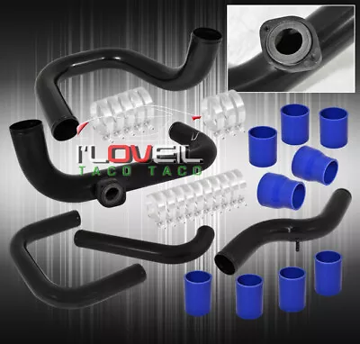 For 90-93 Integra Ls Gs B-Series Turbo Black Aluminum Piping Kit Rs/S BOV Adap • $134.99