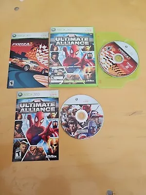 Marvel Ultimate Alliance Forza Motorsport 2 (Xbox 360) Complete With Manual CIB • $9.99